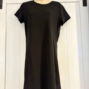 Lou & Grey black tee shirt dress, size S